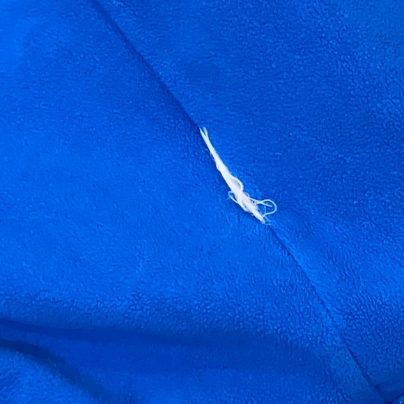 MEC size 12 kids Blue Raincoat with some reflective labels - fleece lined - Picture 3 of 16